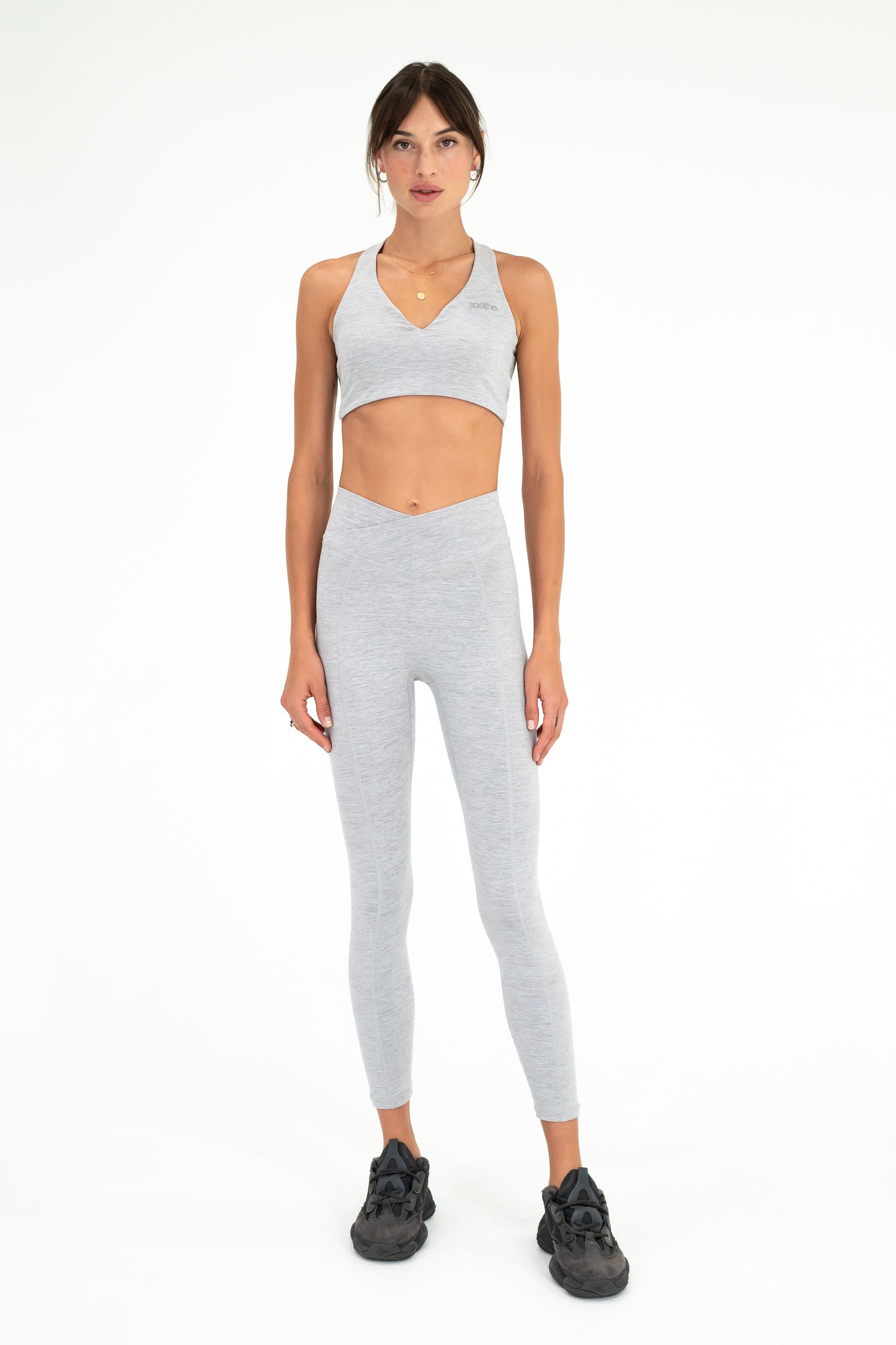 Soothe Grey Lounge Crop Top